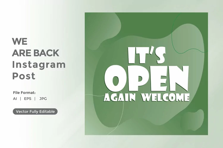 Its open again welcome instagram post