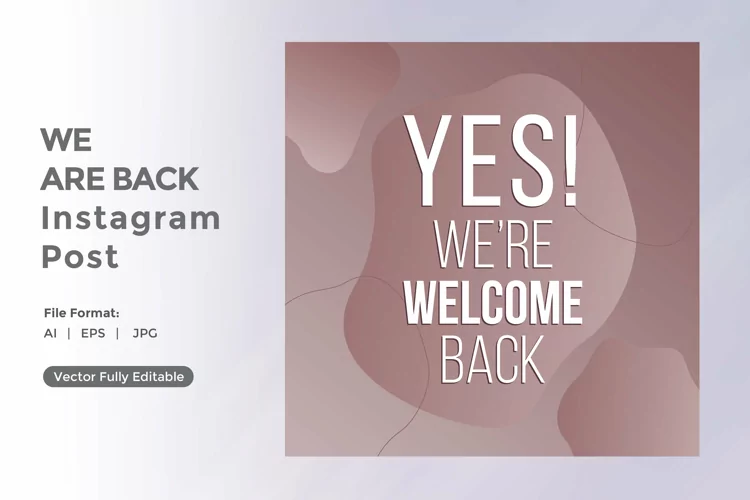 Yes We are back instagram post