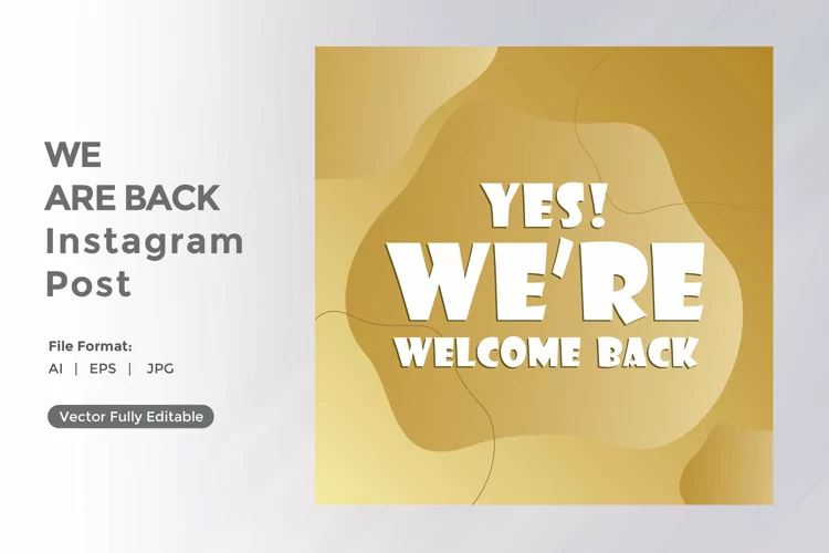 Yes We are back instagram post