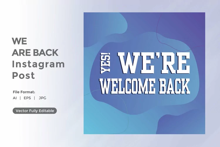 Yes We are back instagram post