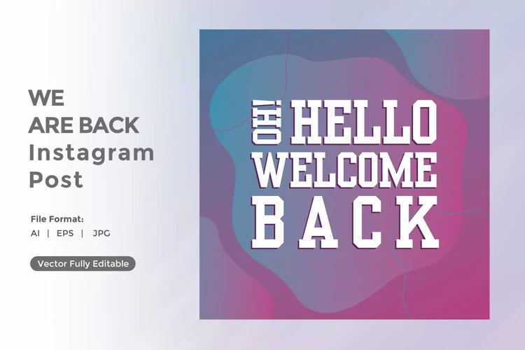 Oh hello welcome back instagram post
