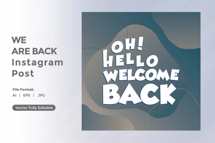 Oh hello welcome back instagram post