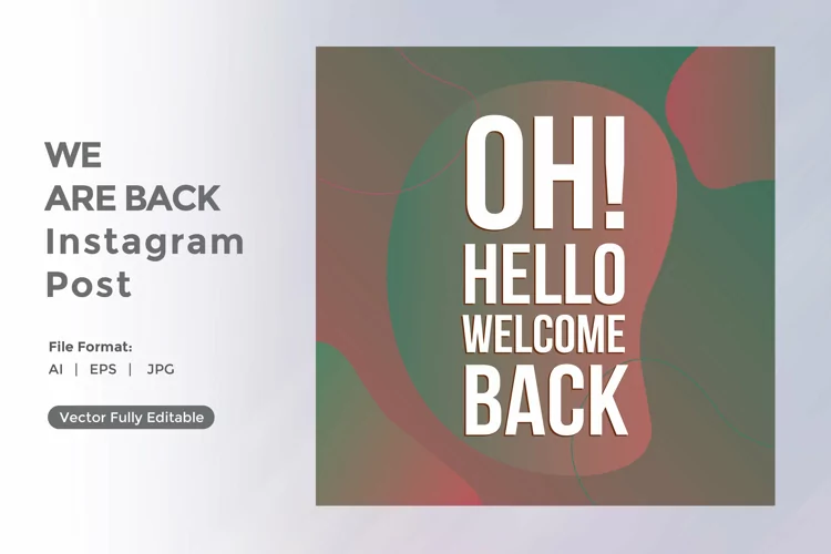 Oh hello welcome back instagram post