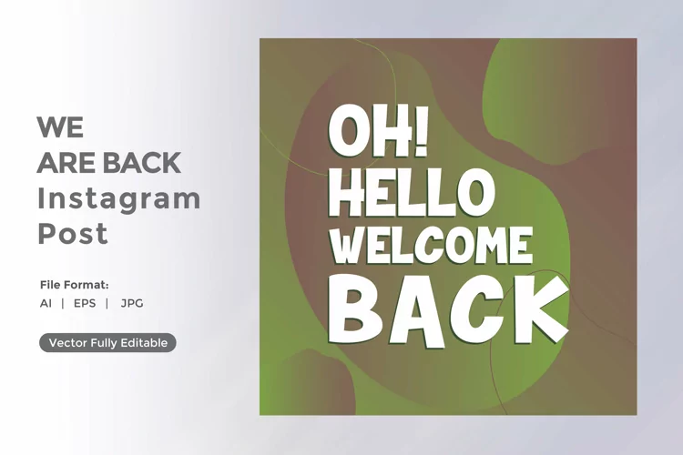 Oh hello welcome back instagram post