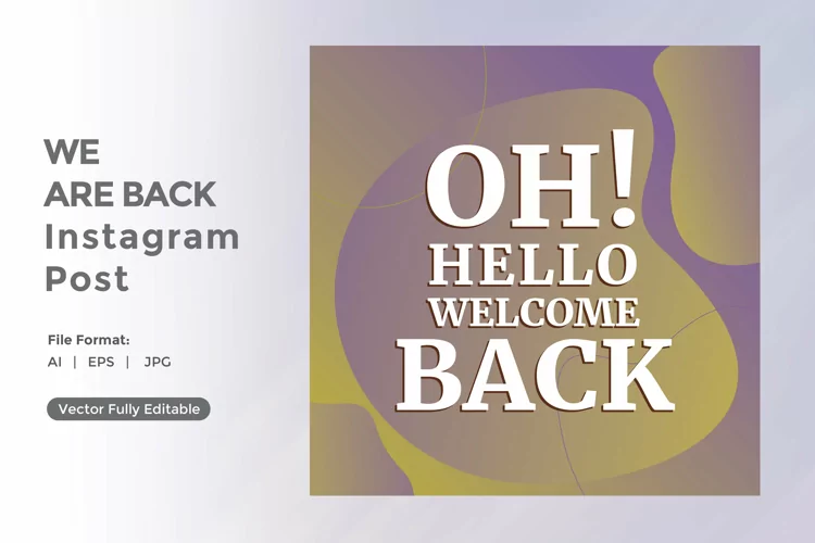 Oh hello welcome back instagram post