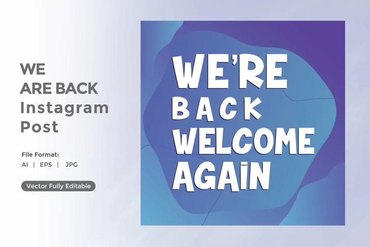 We are back instagram post