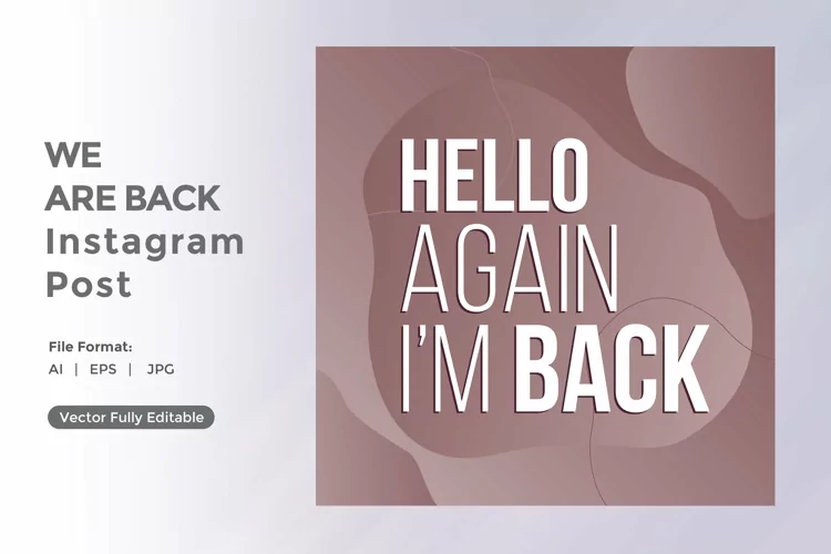 Hello again i am back instagram post