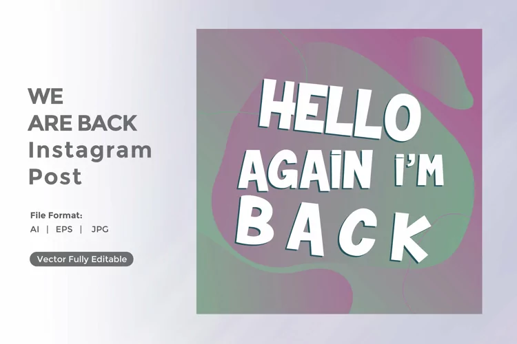 Hello again i am back instagram post