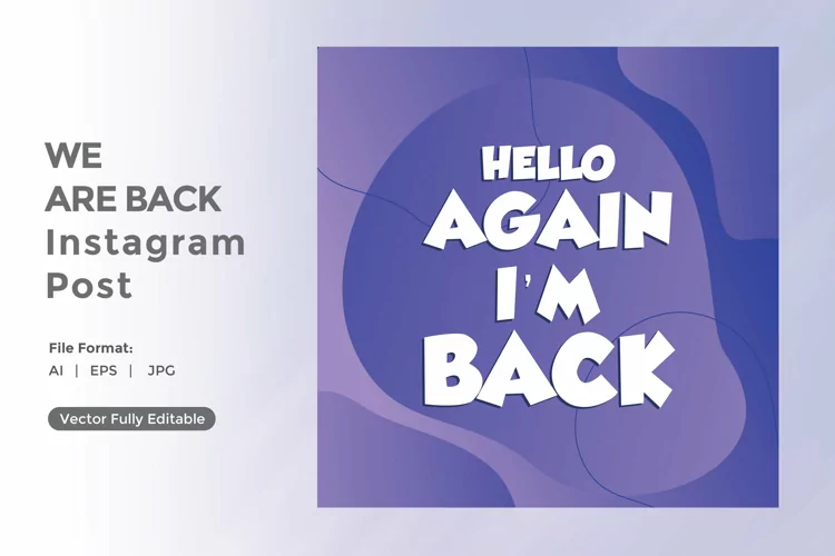 Hello again i am back instagram post