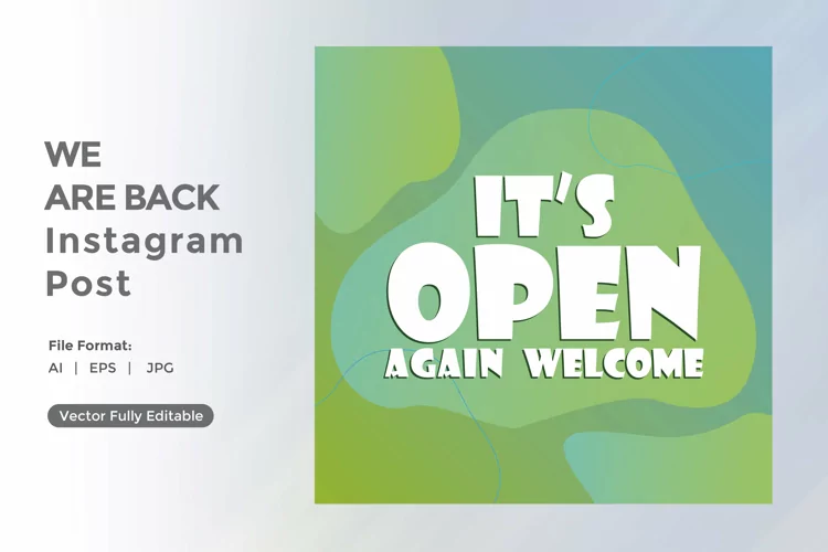 Its open again welcome instagram post