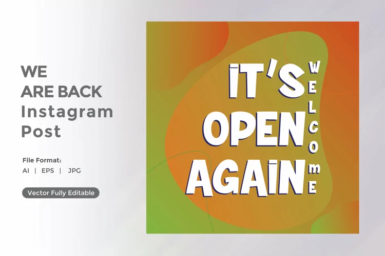Its open again welcome instagram post