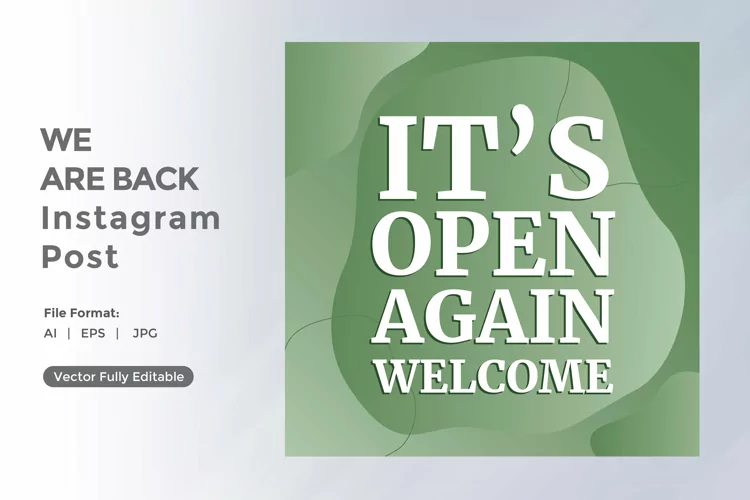 Its open again welcome instagram post