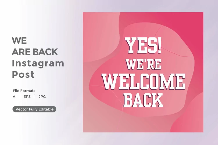 Yes We are back instagram post
