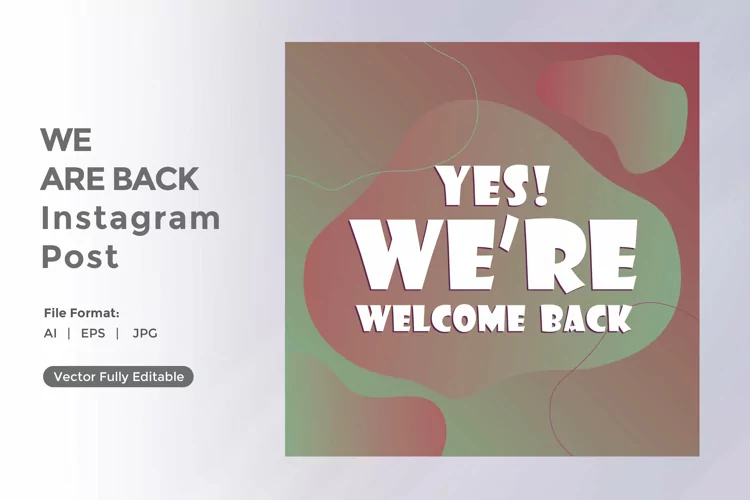 Yes We are back instagram post