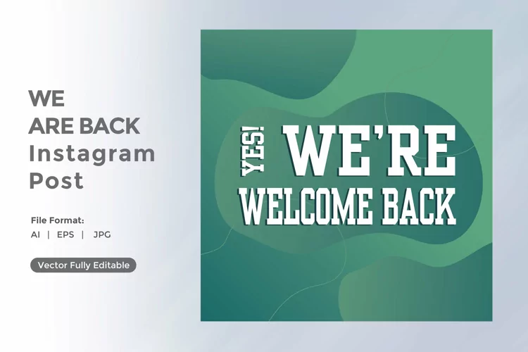 Yes We are back instagram post