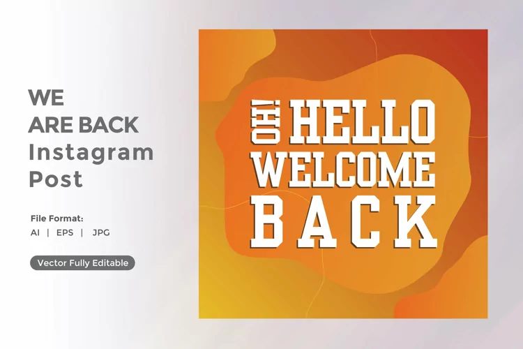 Oh hello welcome back instagram post