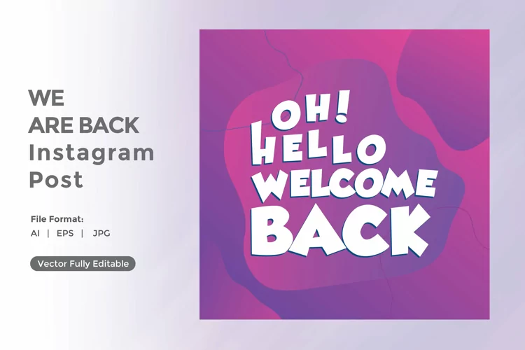 Oh hello welcome back instagram post