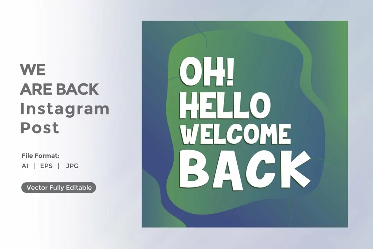 Oh hello welcome back instagram post
