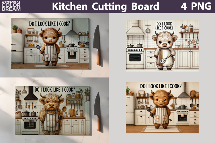 Funny Cow Cutting Board | Do I Look Like I Cook