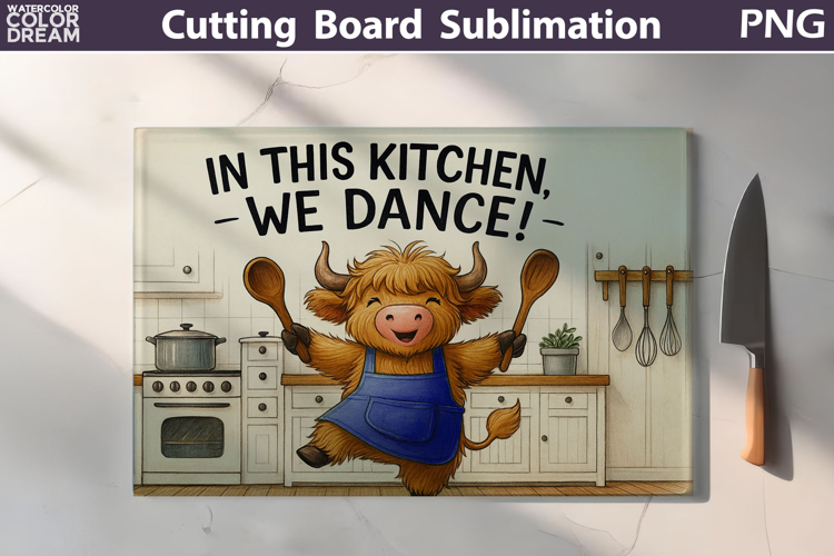 Funny Cow Cutting Board | In This Kitchen We Dance