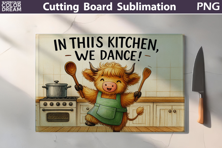 Funny Cow Cutting Board | In This Kitchen We Dance