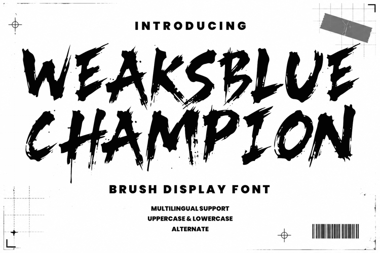Weaksblue Champion Brush Display Font