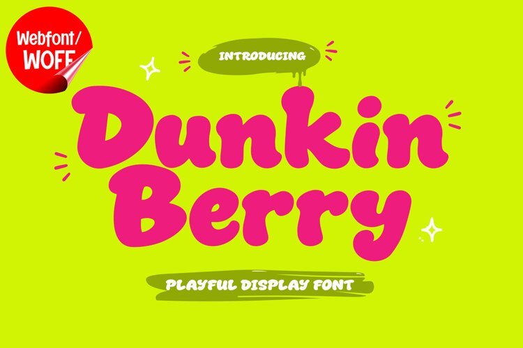 Dunkin Berry | Rounded Chubby Display Webfont example image 1