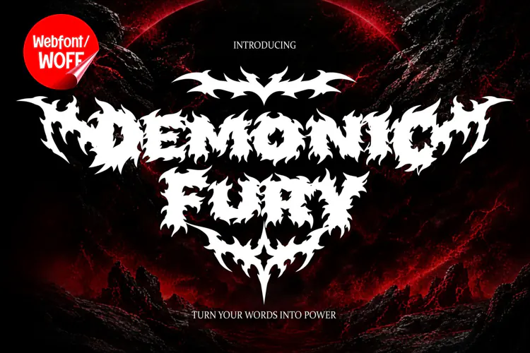 Demonic Fury Black Metal Webfont