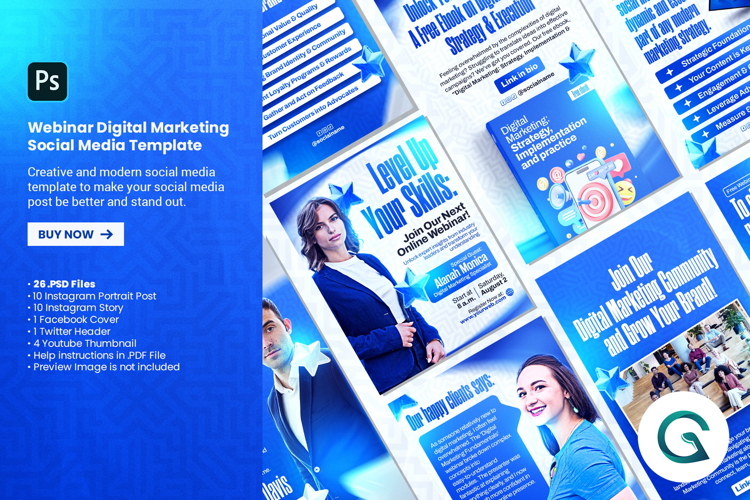 Webinar Digital Marketing Social Media Template