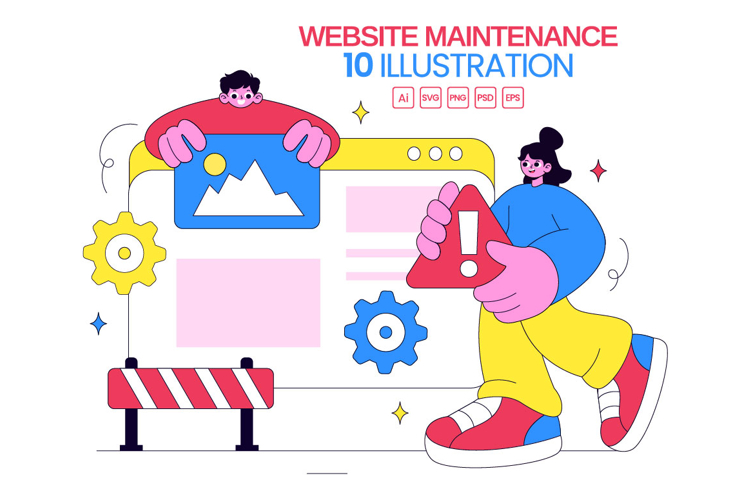 10 Website Maintenance Illustration