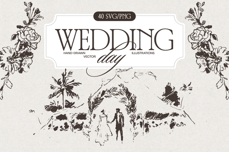 Hand-Drawn Wedding Vector Bundle