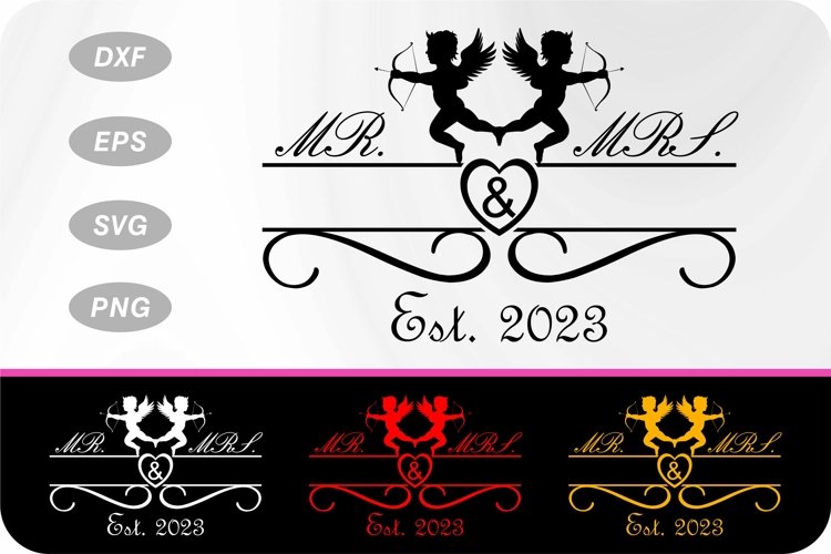 Mr and Mrs SVG, Wedding sign svg file, wedding shirt svg