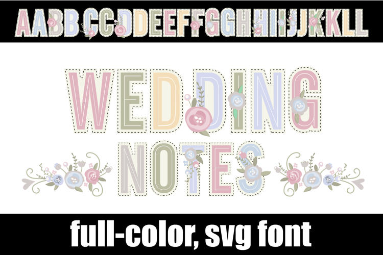 Wedding Notes Color Font