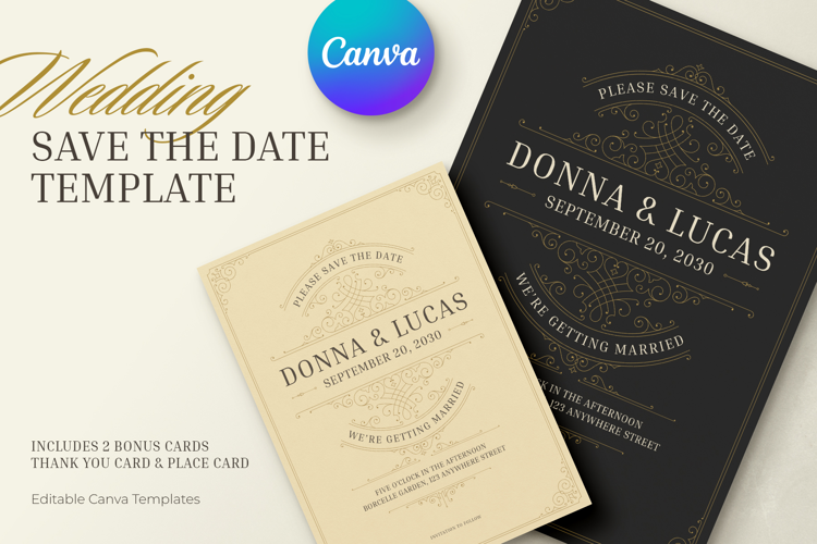 Save the Date Canva Template