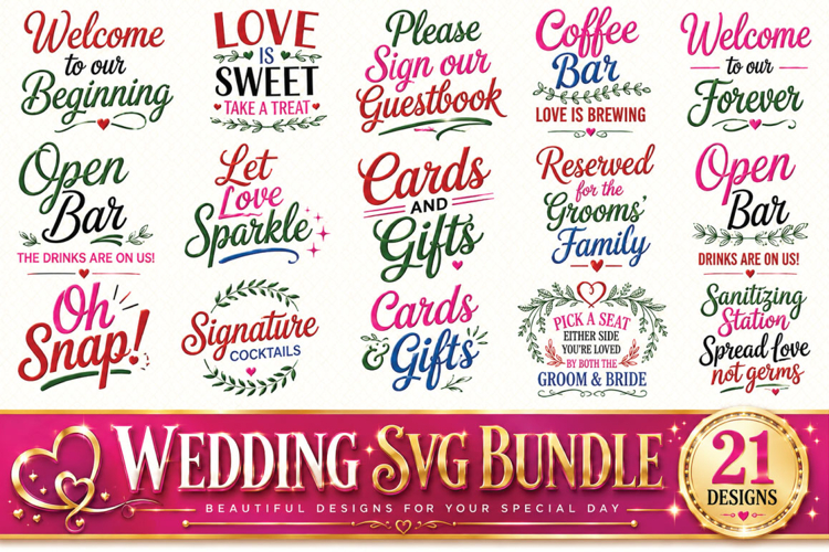 Wedding Sign SVG Bundle