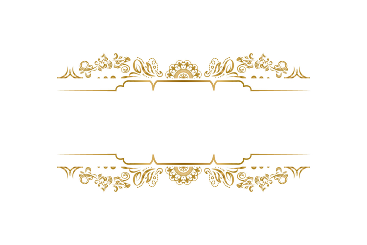 Wedding wreath floral frame art luxury gold decorative vecto