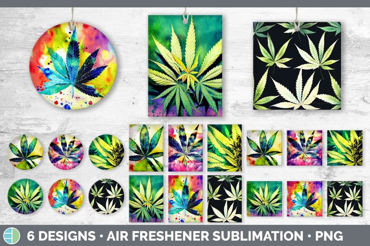 Marijuana Air Freshener Sublimation Designs Bundle