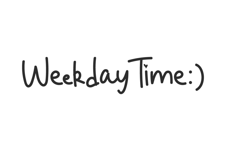 Weekday Time Font