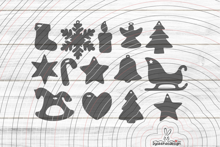 Christmas shapes cutting file SVG DXF