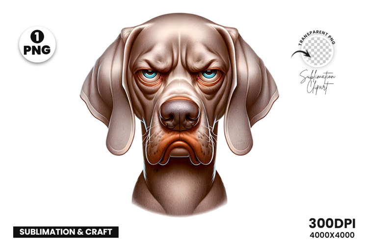 weimaraner clipart, weimaraner png, dog clipart, dog png, sublimation design, aggressive dog art, pet clipart, animal png, dog lover gift, printable clipart