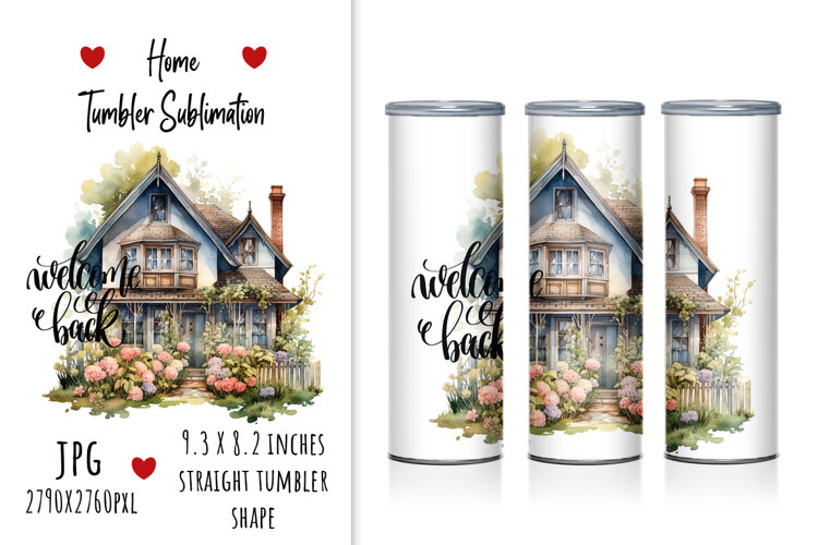 lettering, quotes, printable, home, quotes, tumbler design, sublimation, tumbler, watercolor tumbler design, family, illustration, house, artistic, floral, gift