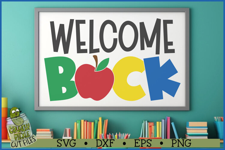 Welcome Back Apple SVG File example image 1
