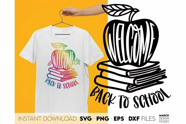 Welcome Back To School SVG PNG Shirt Design | Bookworm