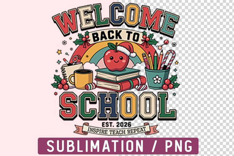 Welcome Back to School Png example image 1