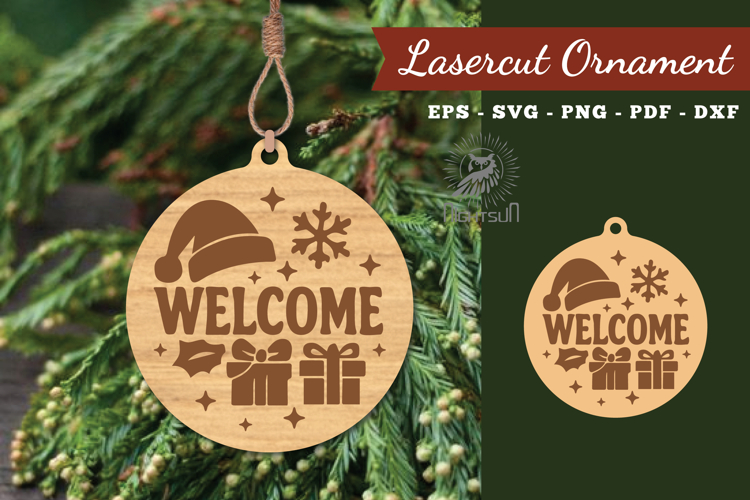 Welcome Christmas Lasercut Ornament