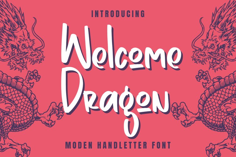 WelcomeDragon - Moden Handletter Font example image 1