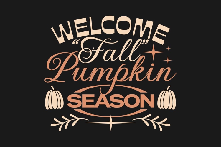 Welcome Fall Pumpkin Season T-shirt Design