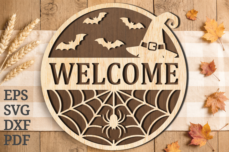Welcome Halloween Sign SVG