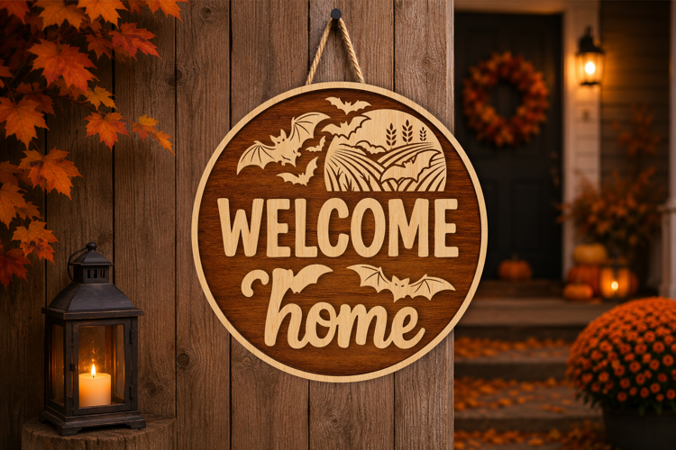 Welcome Home Fall Sign SVG