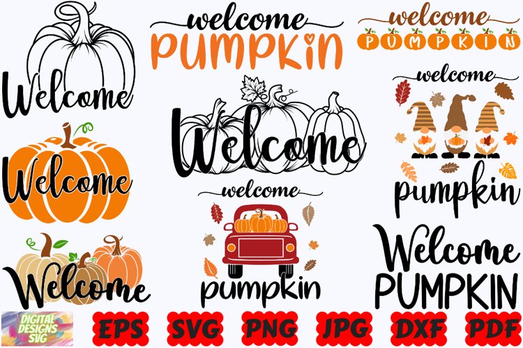 Welcome Pumpkin SVG | Pumpkin SVG | Fall SVG | Autumn SVG